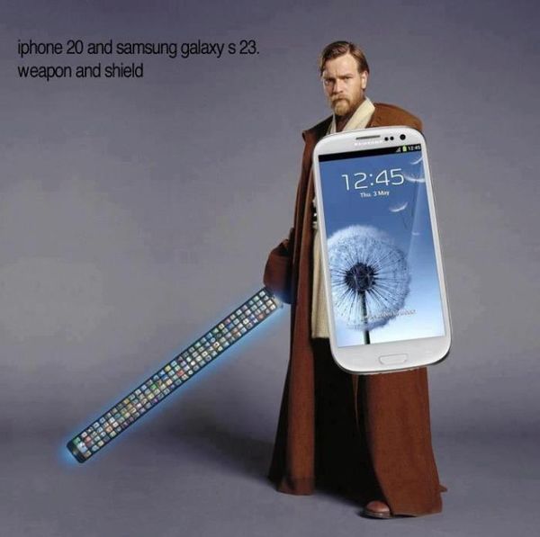 iphone 20 and samsung galaxy s 23. weapon and shield