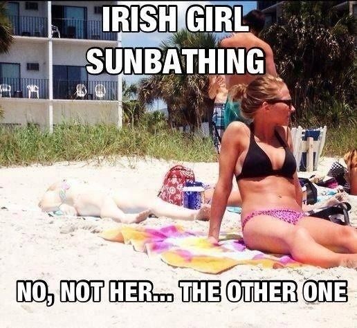 IRISH GIRL SUNBATHING NO, NOT HER... THE OTHER ONE