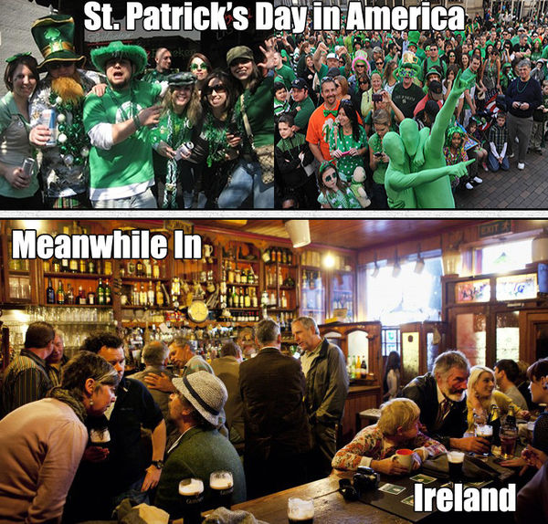 St. Patrick's Day in America Meanwhile In Ireland