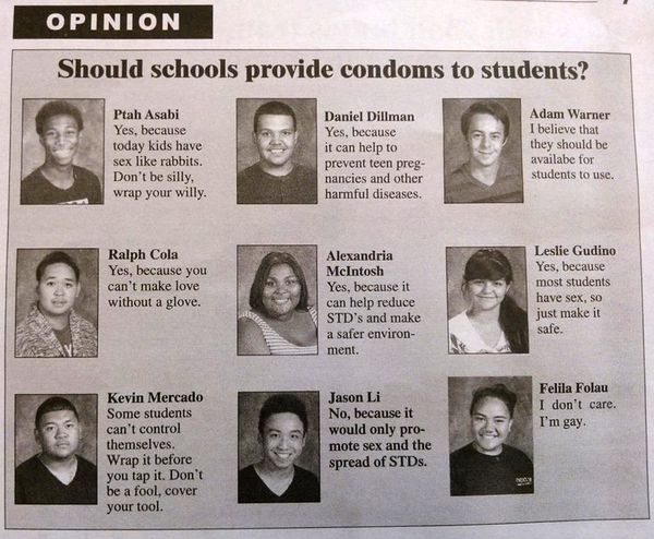Should schools provide condoms to students?