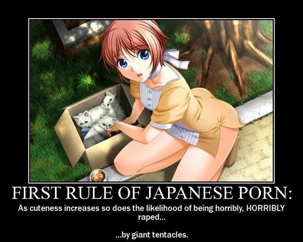 FIRST RULE OF JAPANESE PORN: As cuteness increases so does the likelihood of being horribly, HORRIBLY raped... ...by giant tentacles.