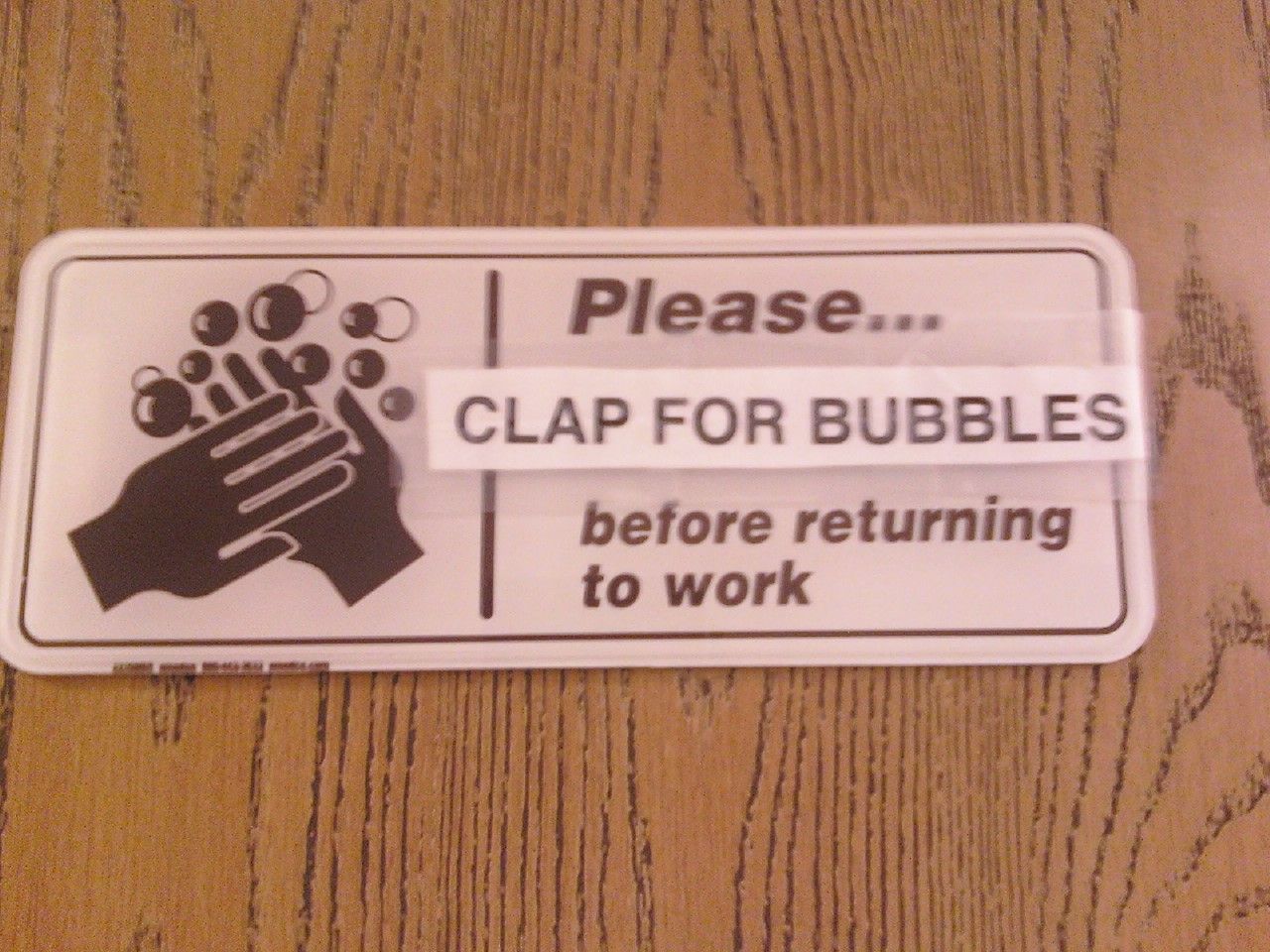 Please... CLAP FOR BUBBLES before returning to work