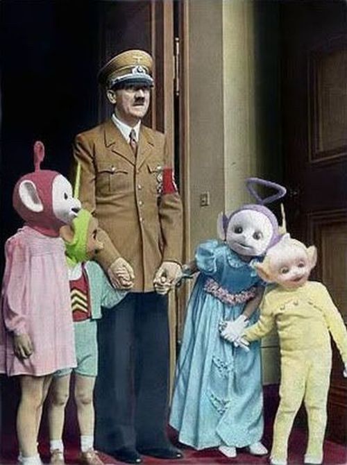 hitler with teletubbies