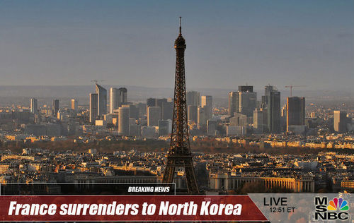 BREAKING NEWS France surrenders to North Korea