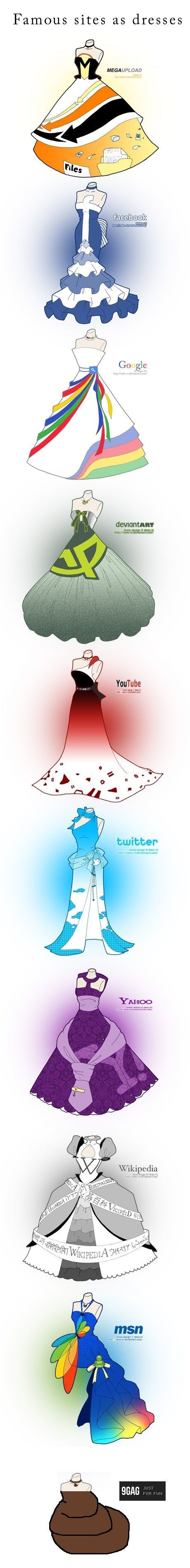 Famous sites as dresses