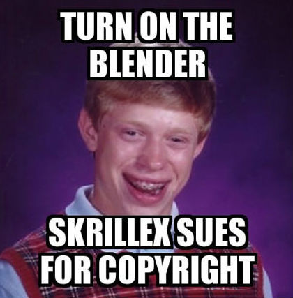TURN ON THE BLENDER SKRILLEX SUES FOR COPYRIGHT
