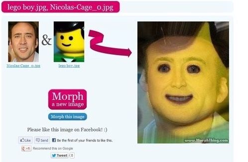 Nicolas Cage Lego boy Morph a new image