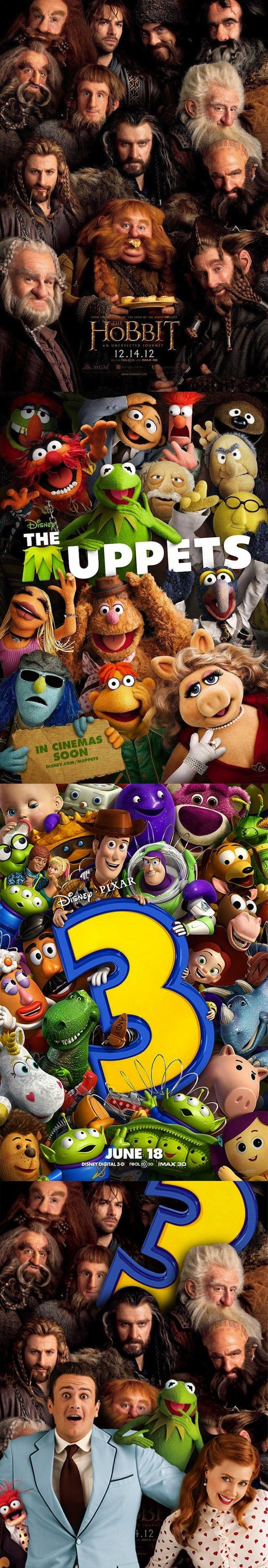THE HOBBIT THE MUPPETS TOY STORY 3