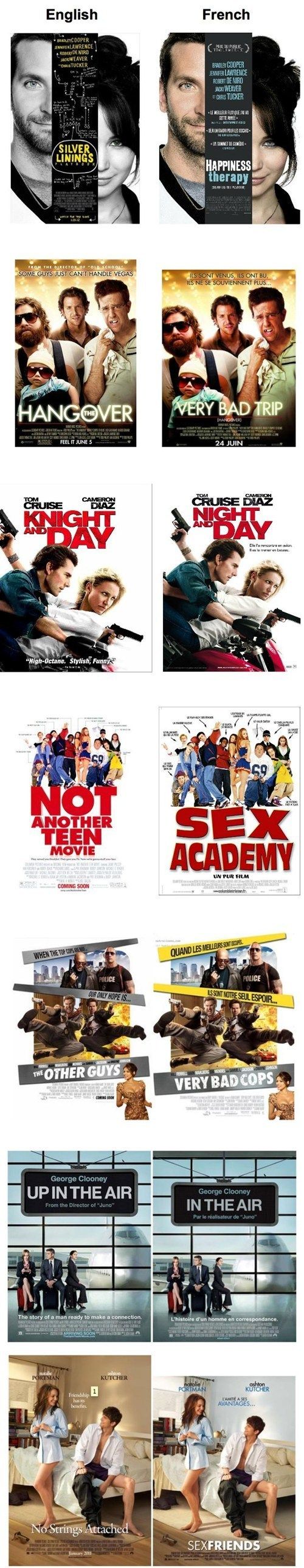 Silver Linings Playbook Happiness Therapy THE HANGOVER VERY BAD TRIP KNIGHT AND DAY NIGHT AND DAY NOT ANOTHER TEEN MOVIE SEX ACADEMY THE OTHER GUYS VERY BAD COPS UP IN THE AIR IN THE AIR No Strings Attached SEX FRIENDS
