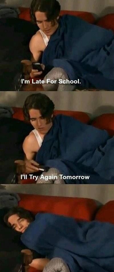 I'm late for school. I'll try again tomorrow