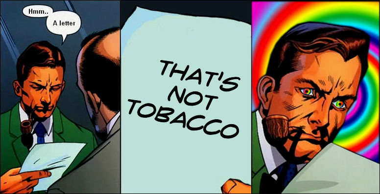 Hmm..
 A letter
 THAT'S NOT TOBACCO