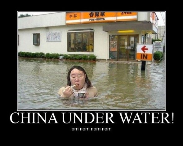 CHINA UNDER WATER! om nom nom nom