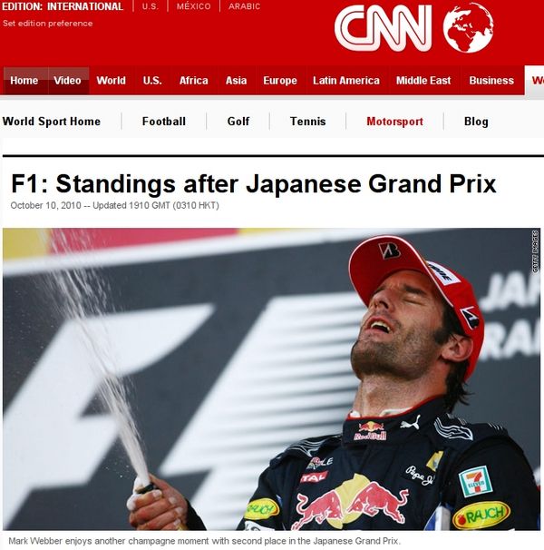 F1: Standings after Japanese Grand Prix