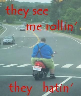 they see me rollin' they hatin'