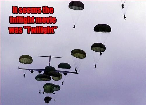 It seems the inflight movie was 'Twilight'