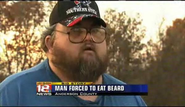 BIG STORY MAN FORCED TO EAT BEARD ANDERSON COUNTY