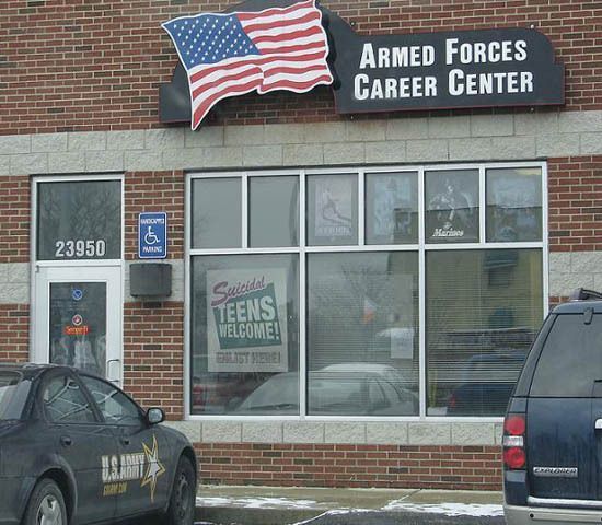 ARMED FORCES CAREER CENTER Suicidal TEENS WELCOME!