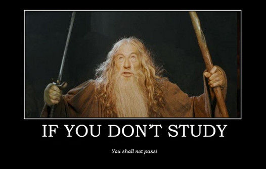 IF YOU DON'T STUDY You shall not pass!