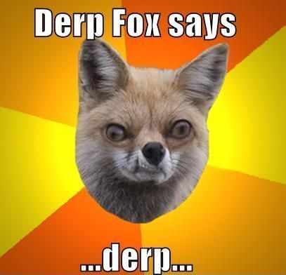 Derp Fox says ...derp...