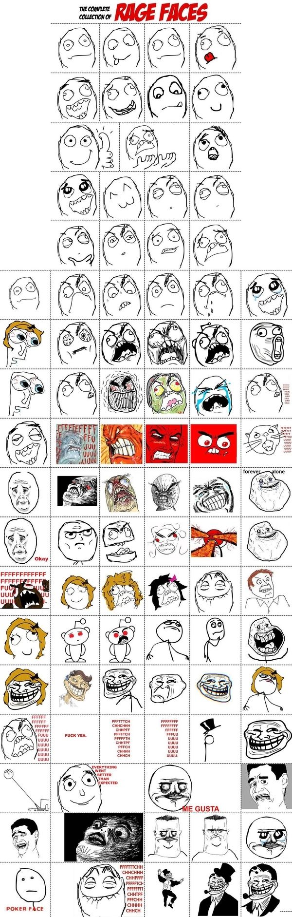 THE COMPLETE COLLECTION OF RAGE FACES