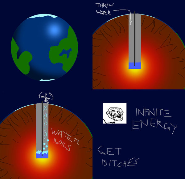 THROW WATER WATER BOILS INFINITE ENERGY GET BITCHES