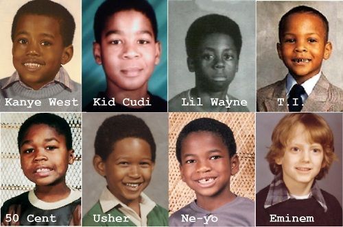 Kanye West Kid Cudi Lil Wayne T.I. 50 Cent Usher Ne-yo Eminem