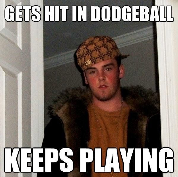 GETS HIT IN DODGEBALL KEEPS PLAYING