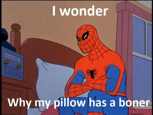 I wonder Why my pillow has a boner
