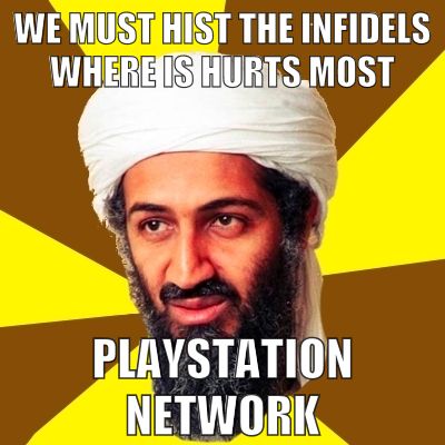 WE MUST HIST THE INFIDELS WHERE IS HURTS MOST PLAYSTATION NETWORK