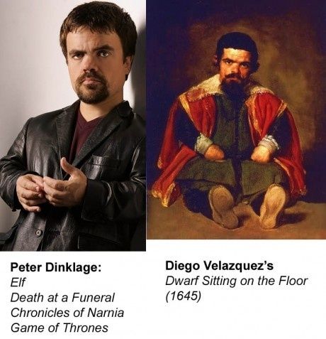 Peter Dinklage: Elf Death at a Funeral Chronicles of Narnia Game of Thrones Diego Velazquez's Dwarf Sitting on the Floor (1645)