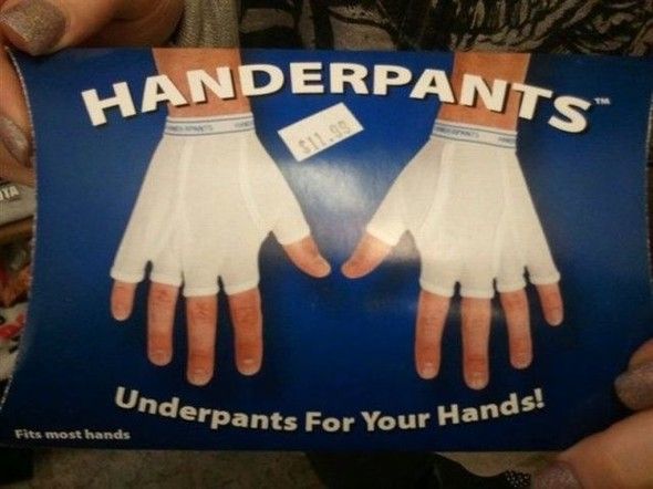 HANDERPANTS Underpants For Your Hands! $11.99 Fits most hands