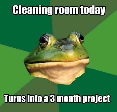 Cleaning room today Turns into a 3 month project