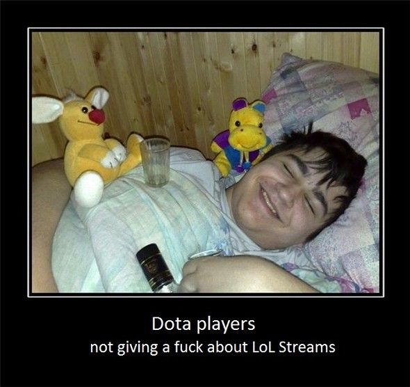 Dota players not giving a fuck about LoL Streams