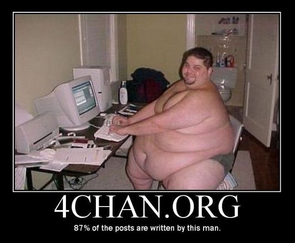 4CHAN.ORG 87% of the posts are written by this man.