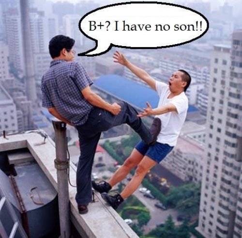 B+? I have no son!!