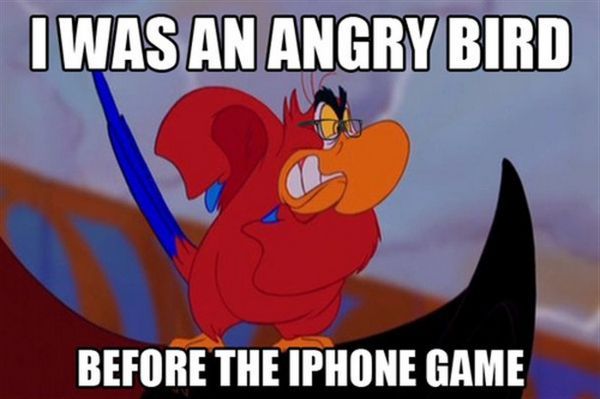 I WAS AN ANGRY BIRD
 BEFORE THE IPHONE GAME