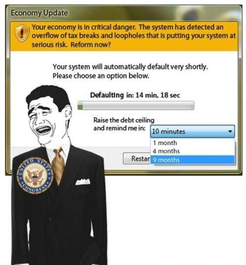 Economy Update Your economy is in critical danger. The system has detected an overflow of tax breaks and loopholes that is putting your system at serious risk. Reform now?