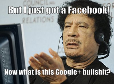 But I just got a Facebook!
 Now what is this Google+ bullshit?