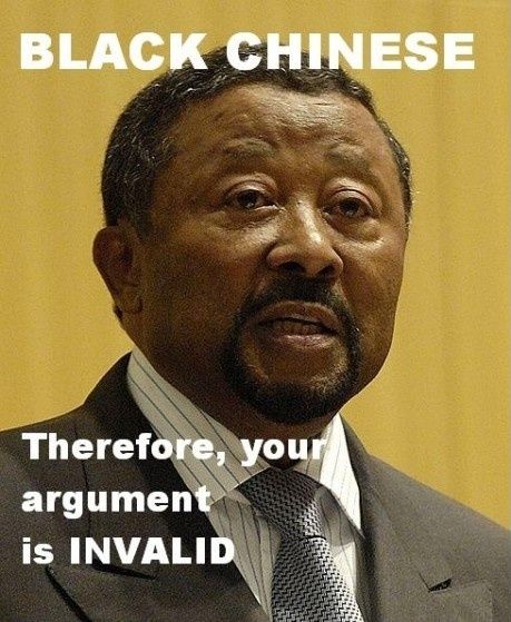 BLACK CHINESE Therefore, your argument is INVALID