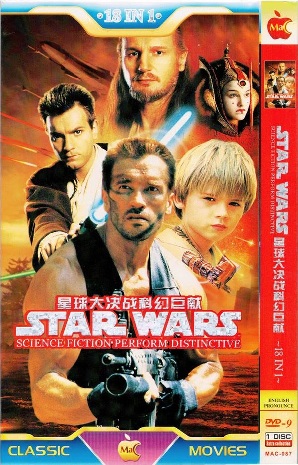 18 IN 1
 STAR WARS
 SCIENCE FICTION PERFORM DISTINCTIVE
 CLASSIC MAC MOVIES