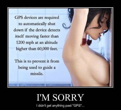 GPS devices are required to automatically shut down if the device detects itself moving faster than 1200 mph at an altitude higher than 60,000 feet. I'M SORRY I didn't get anything past 'GPS' ...