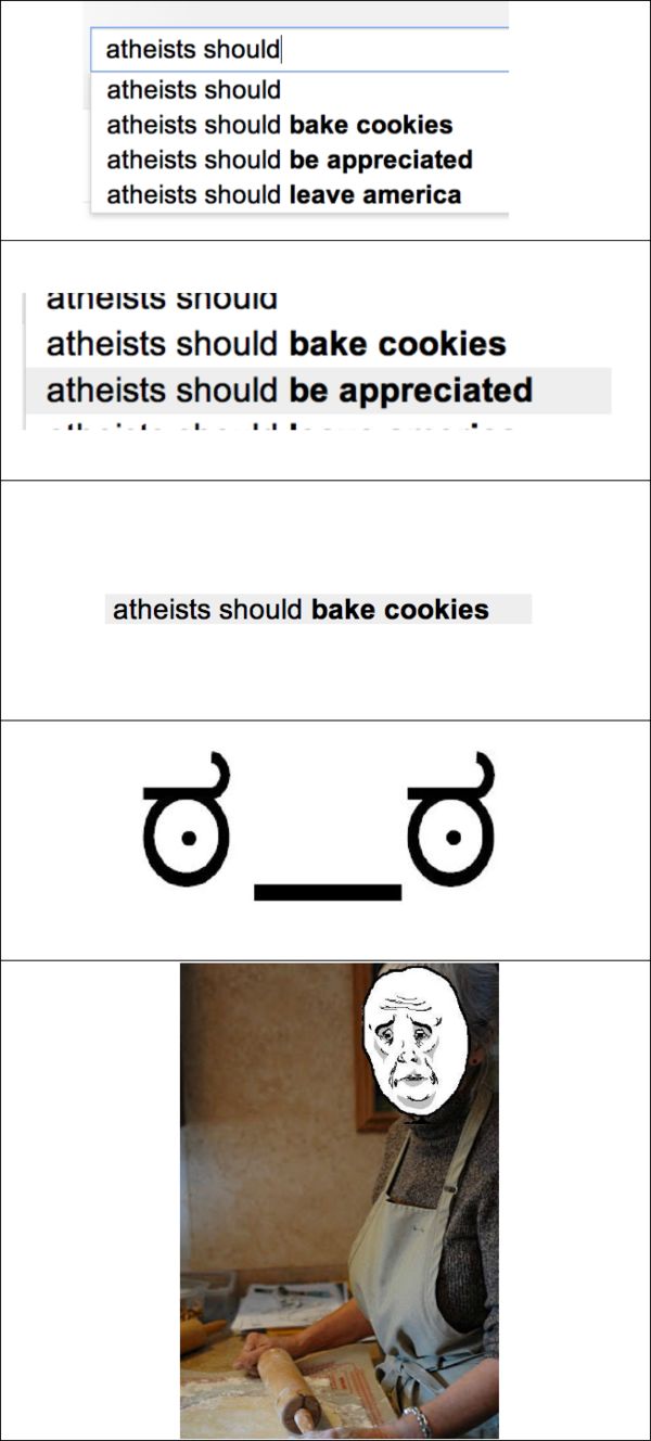 atheists should be appreciated atheists should bake cookies 