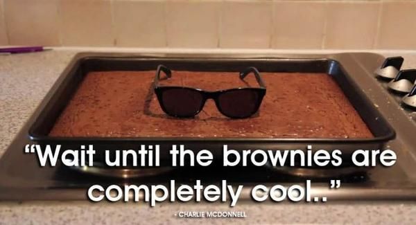 'Wait until the brownies are completely cool ..'