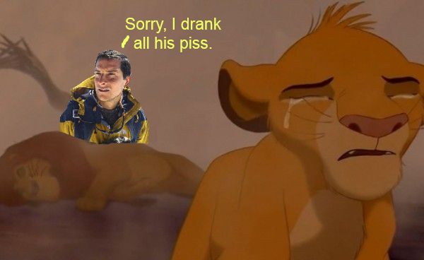 Sorry, I drank all his piss.