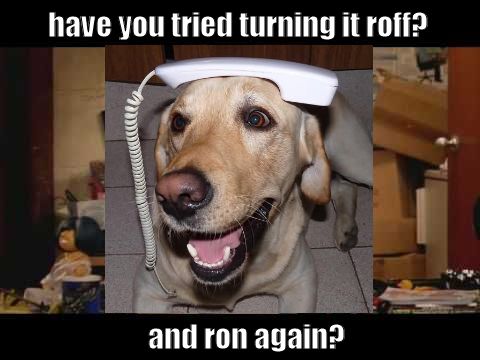 have you tried turning it roff?
 and ron again?