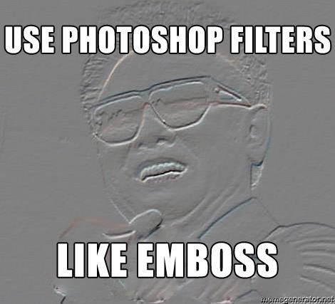 USE PHOTOSHOP FILTERS LIKE EMBOSS