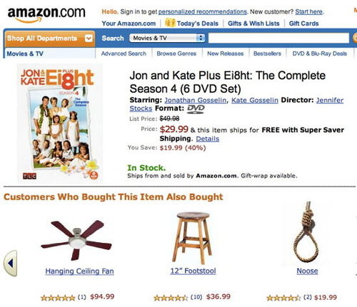 Jon and Kate Plus Ei8ht: The Complete Season 4 (6 DVD Set) Customers Who Bought This Item Also Bought Hanging Ceiling Fan 12" Footstool Noose