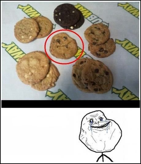 subways forever alone cookie