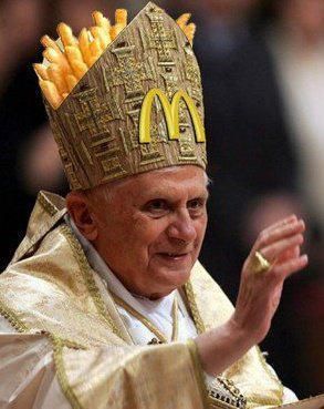 pope benedict mcdonalds french fries