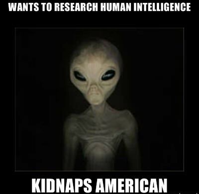 WANTS TO RESEARCH HUMAN INTELLIGENCE KIDNAPS AMERICAN